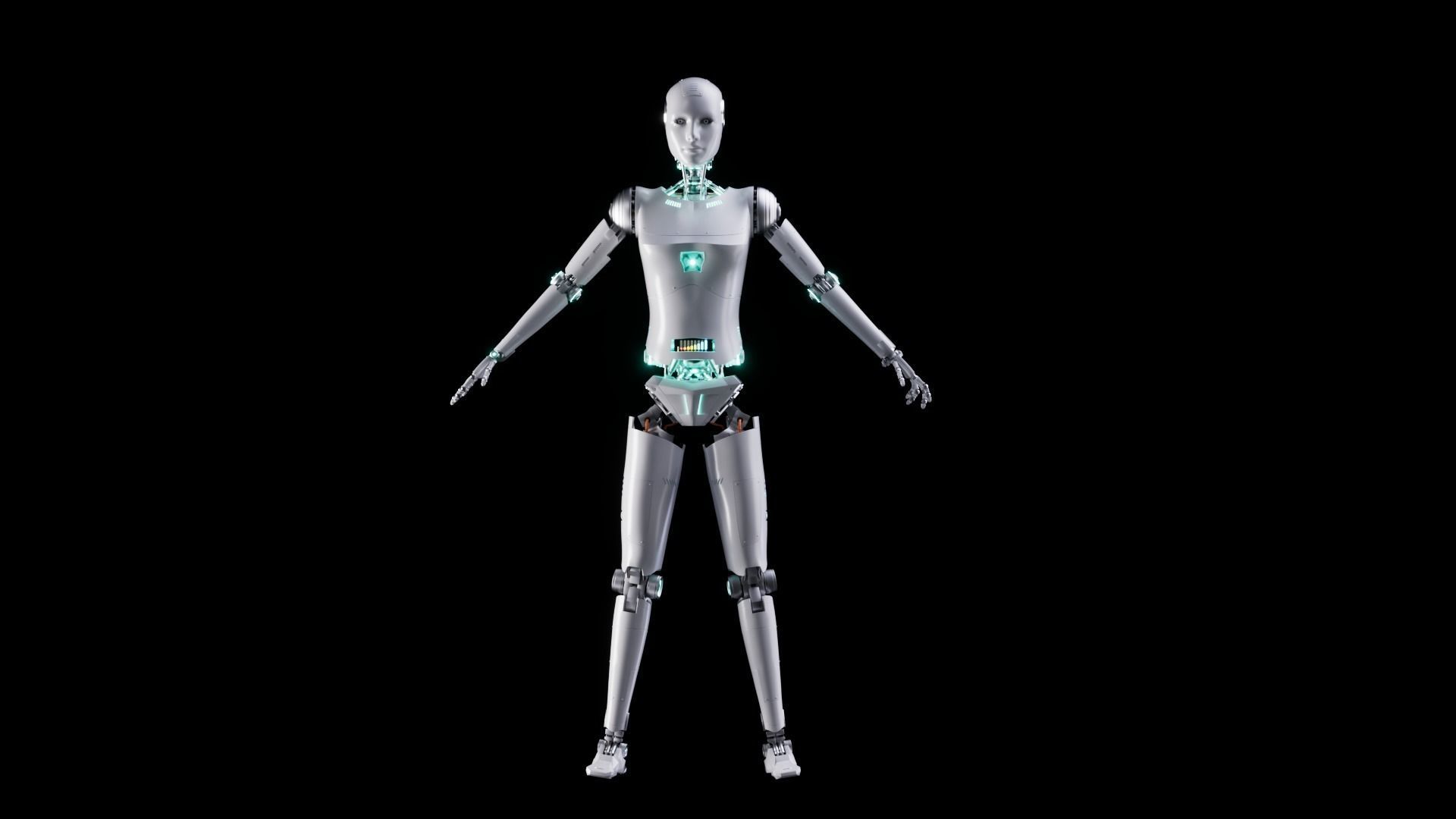 Robot Low-poly 3D model_17