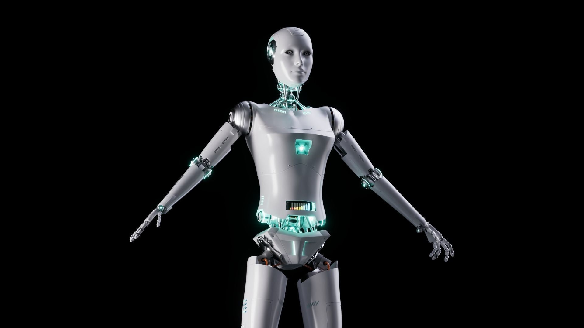 Robot Low-poly 3D model_1