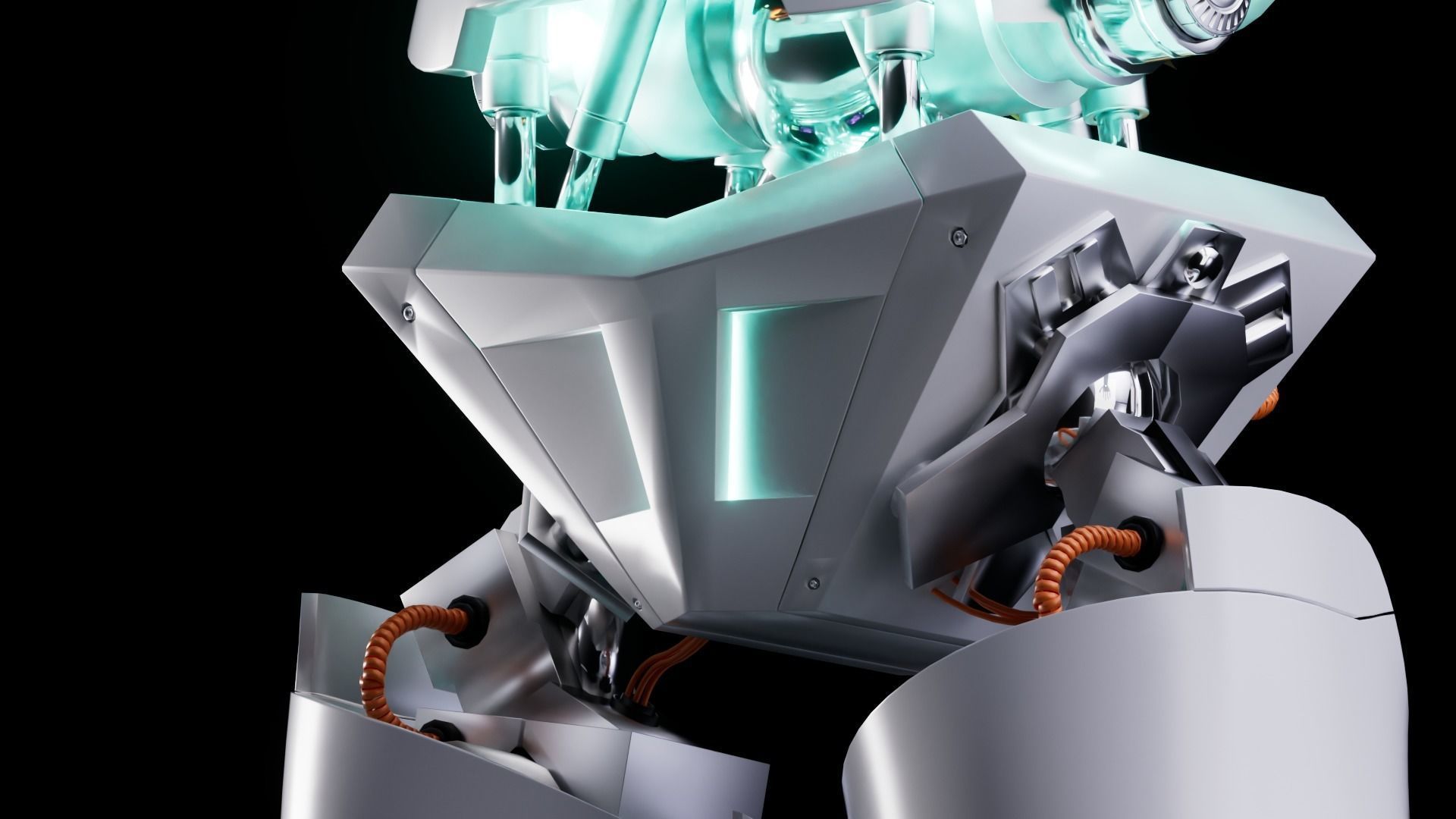 Robot Low-poly 3D model_9