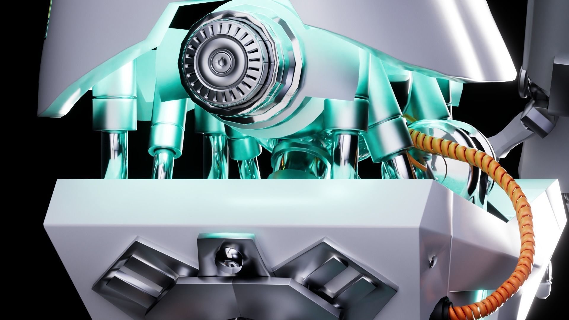 Robot Low-poly 3D model_8