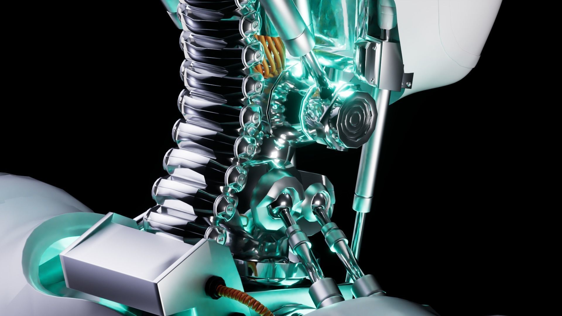 Robot Low-poly 3D model_4