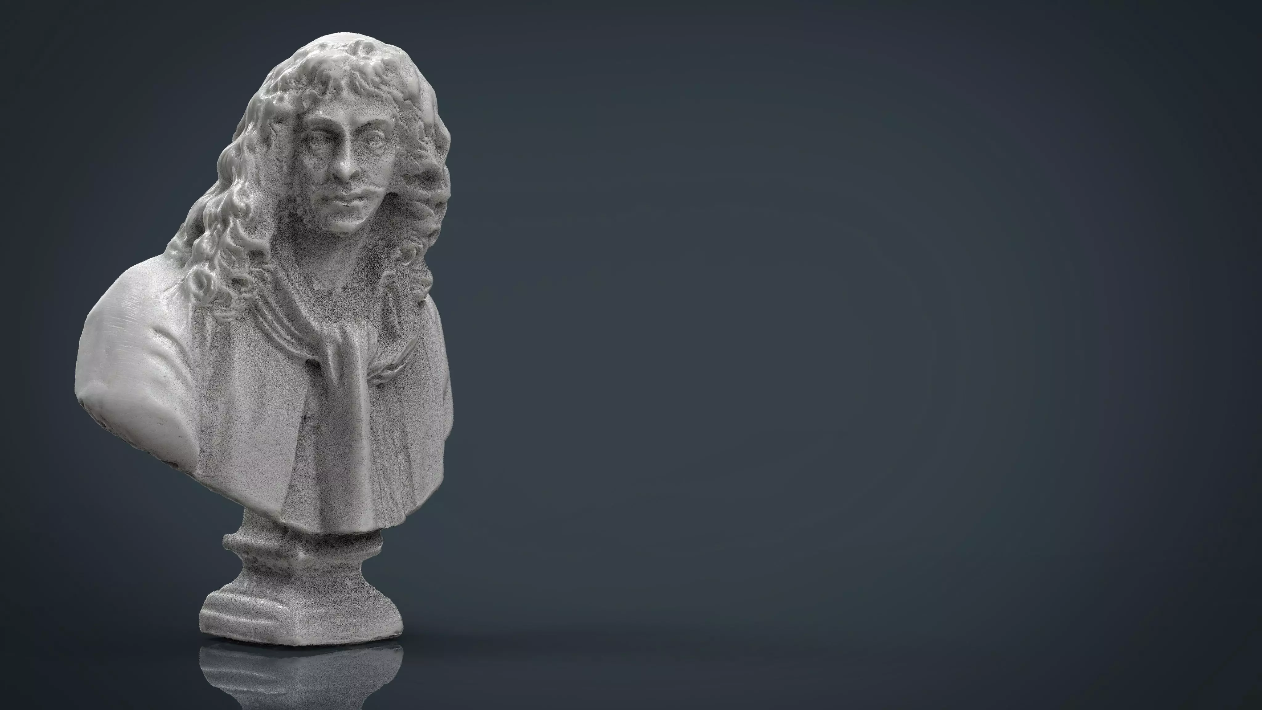 BUST of person Low-poly 3D model_0