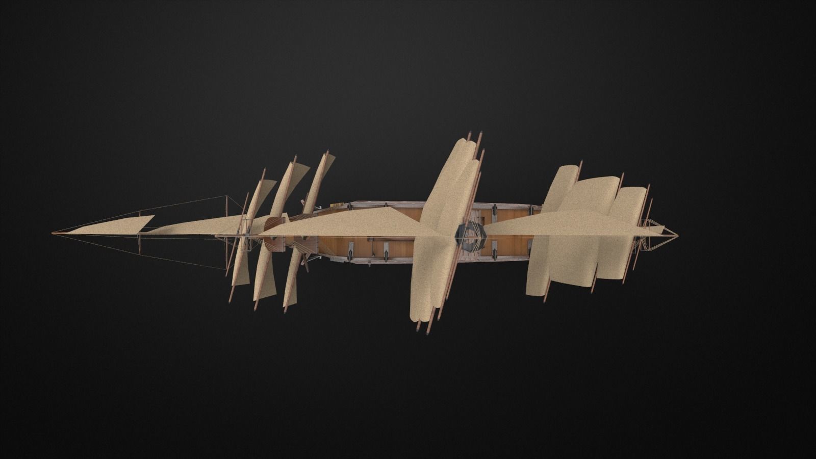 Pirate Sailing ship 3D model_9