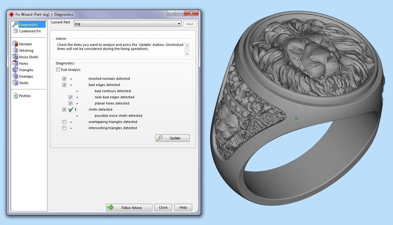 mens signet ring with lion and black onyx stone 3D print model_6