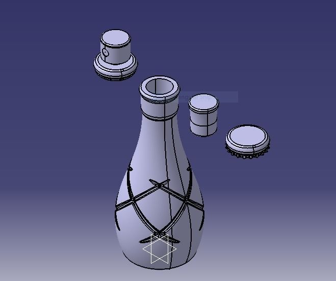 Decorative Bottle 3D print model_29