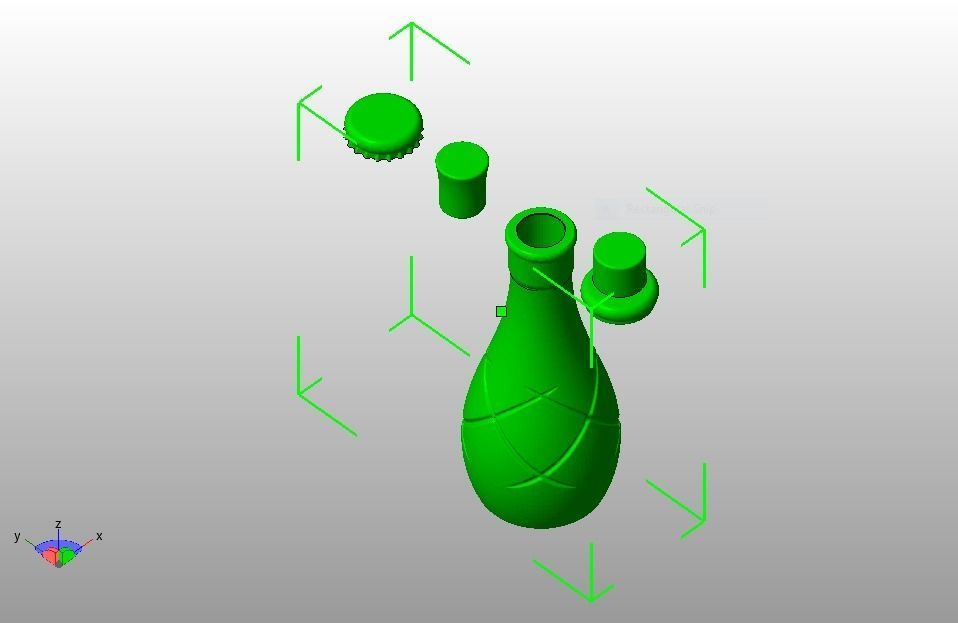 Decorative Bottle 3D print model_31