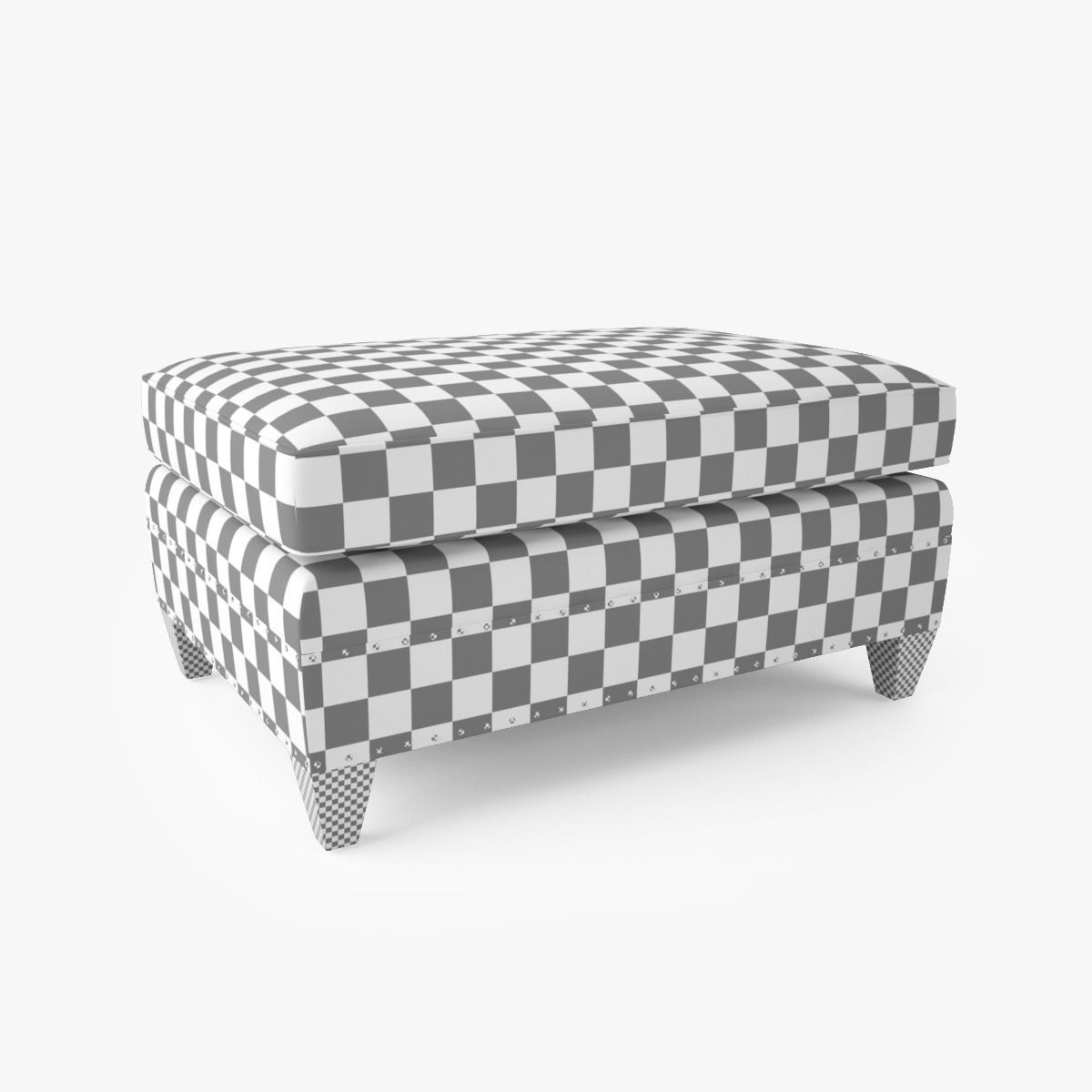 Crate and Barrel Durham Ottoman 3D model_3
