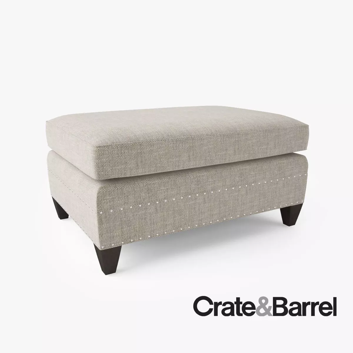 Crate and Barrel Durham Ottoman 3D model_0