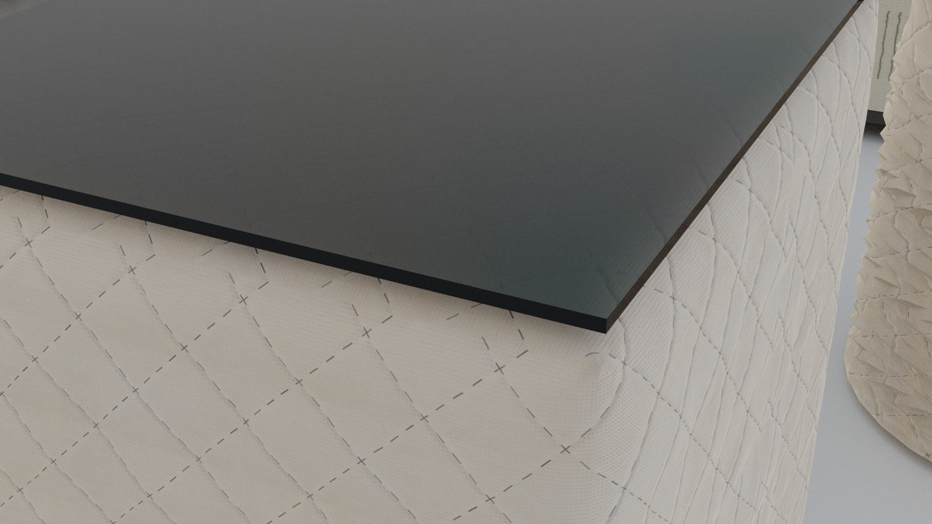 3d model of a beige sofa and ottomans 3D model_3