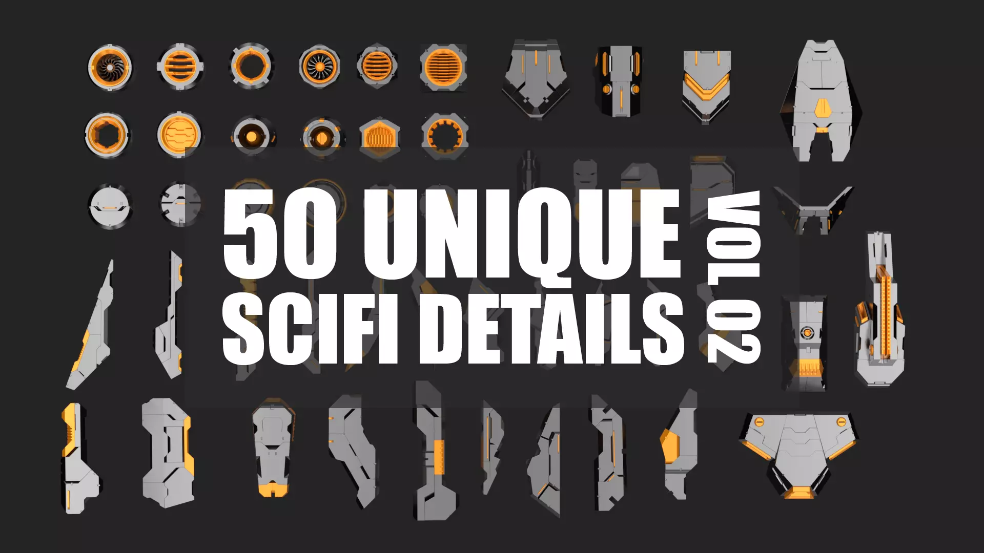 Sci-Fi Details Kit-Bash Set VOL02 3D model