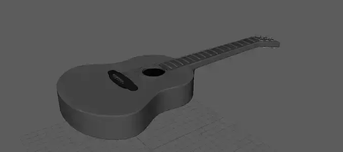 guitar acoustic Low-poly 3D model