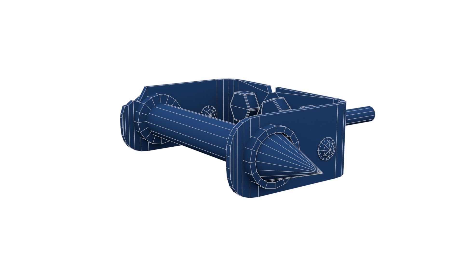 Homemade Brass Knuckles Low-poly 3D model_23