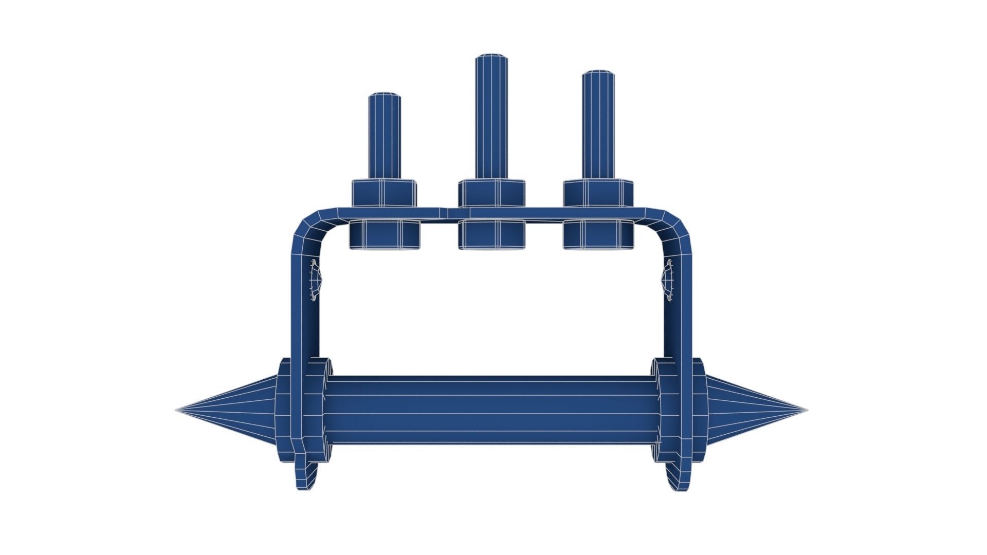 Homemade Brass Knuckles Low-poly 3D model_24