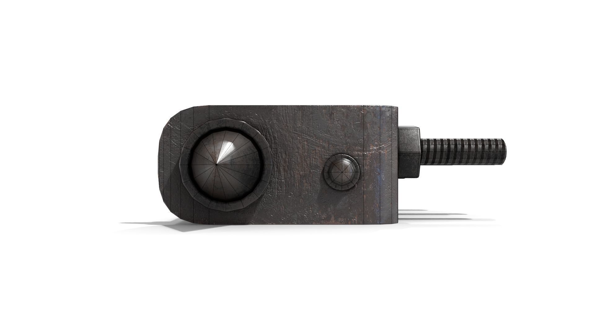 Homemade Brass Knuckles Low-poly 3D model_16