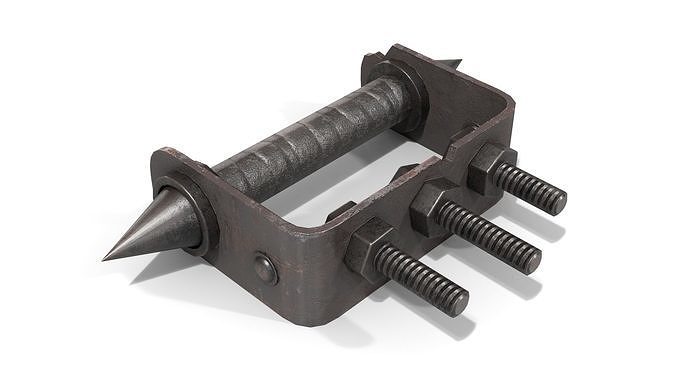 Homemade Brass Knuckles Low-poly 3D model