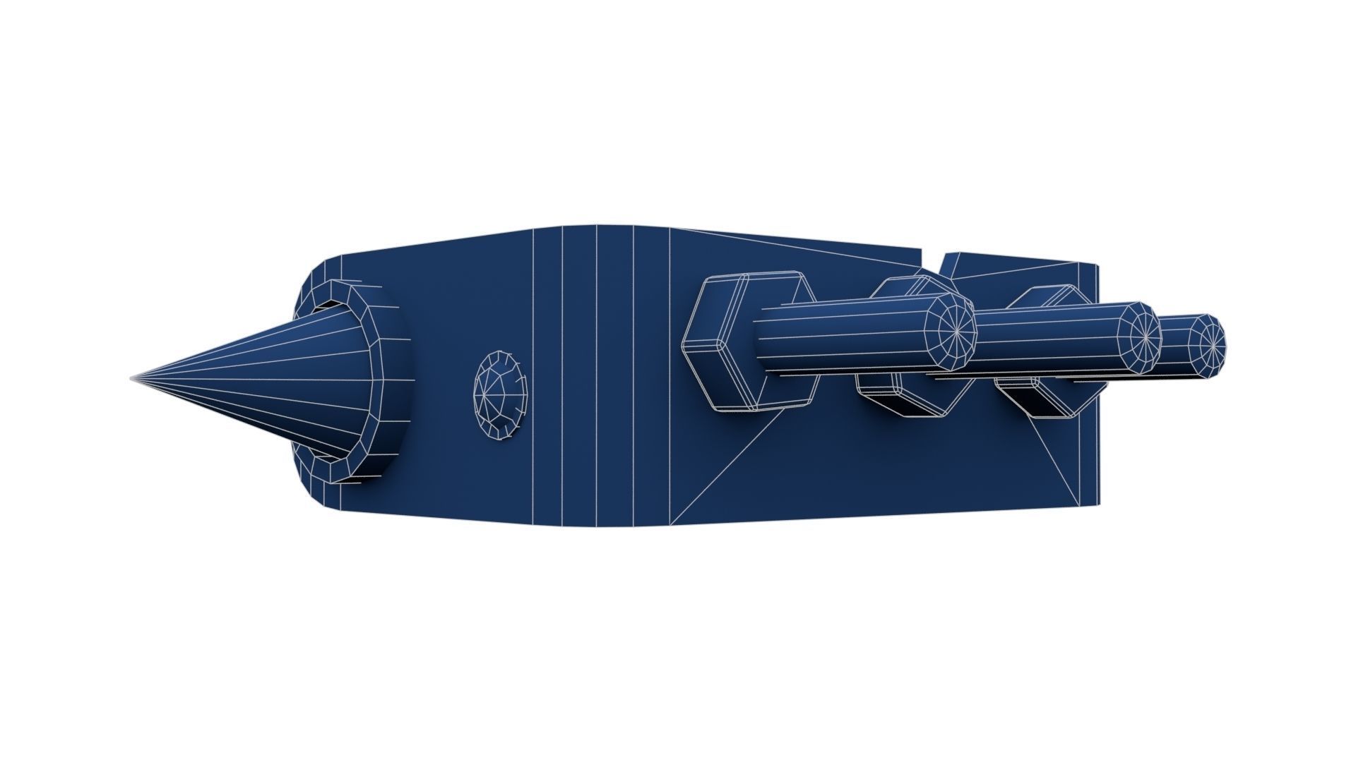 Homemade Brass Knuckles Low-poly 3D model_29