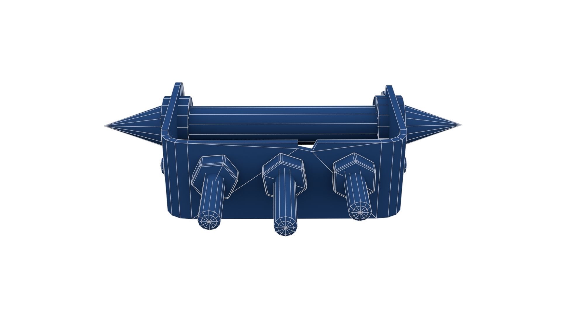 Homemade Brass Knuckles Low-poly 3D model_27