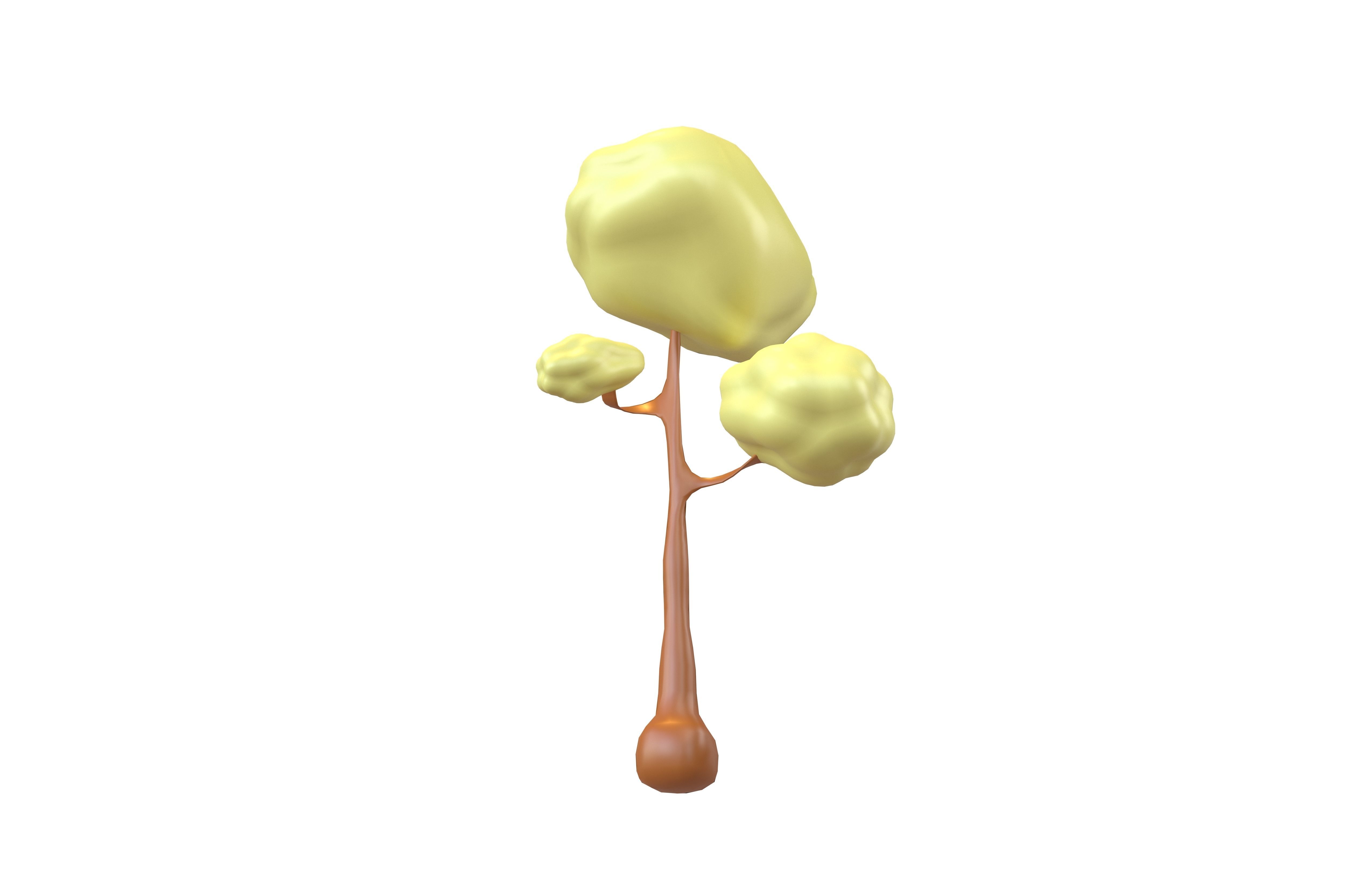 Park Tree v2 002 Low-poly 3D model_1