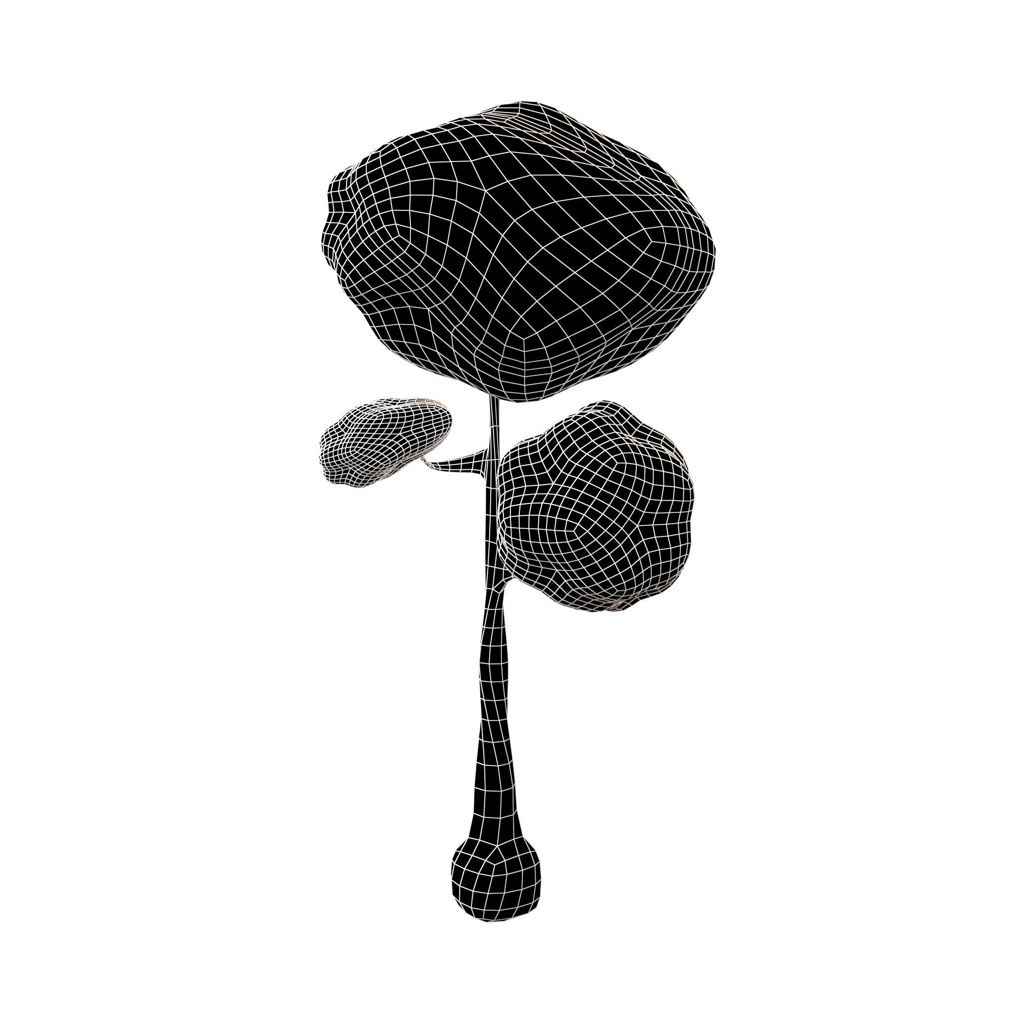 Park Tree v2 002 Low-poly 3D model_4