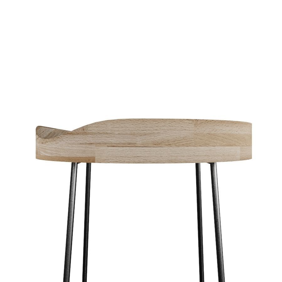 Alaya Bar Wooden Stool 3D model_3