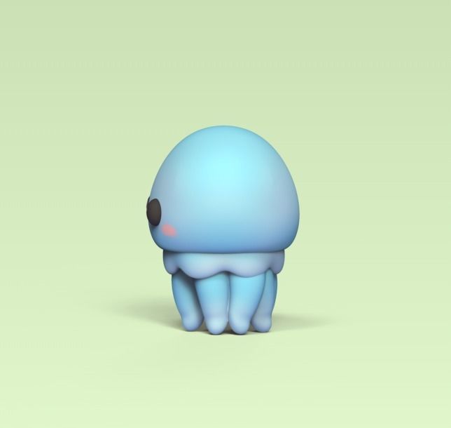 Cute Jellyfish 3D print model_1