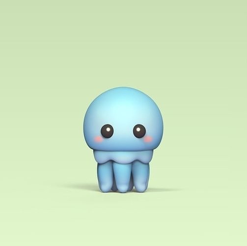 Cute Jellyfish 3D print model