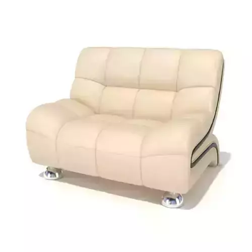 White Modern Leather Armchair