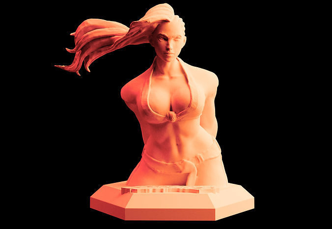 Street Fighter Laura Matsuda 3D Print Statue STL Files 3D print model