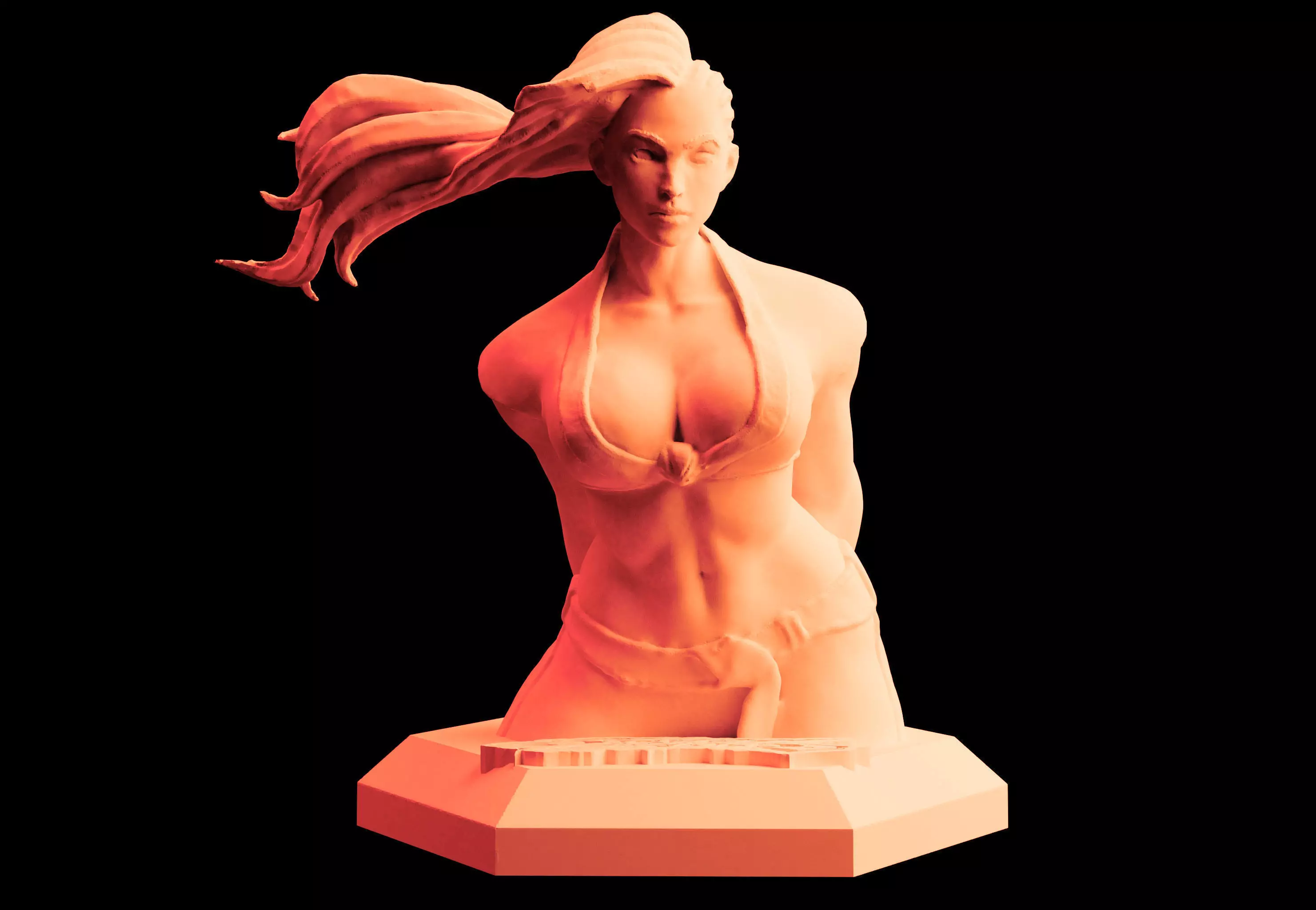 Street Fighter Laura Matsuda 3D Print Statue STL Files 3D print model