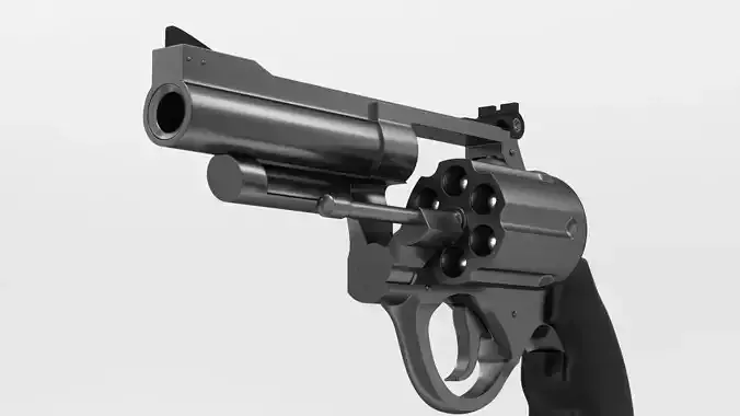 Revolver Gun 3D model
