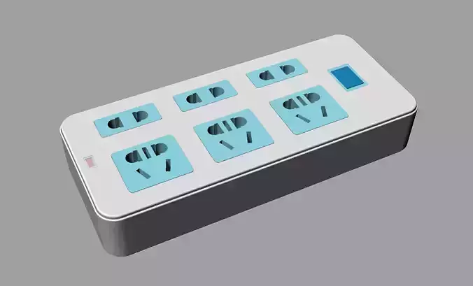 Arrangement model power outlet with four different plugs