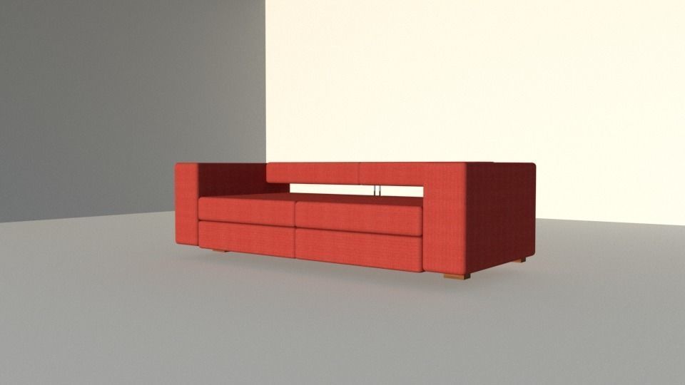 sofa lowpoly Free low-poly 3D model_1