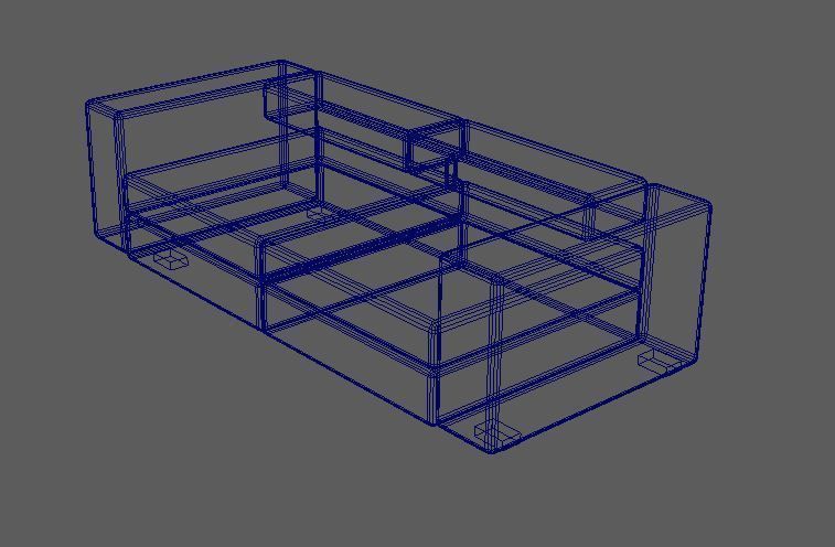 sofa lowpoly Free low-poly 3D model_3