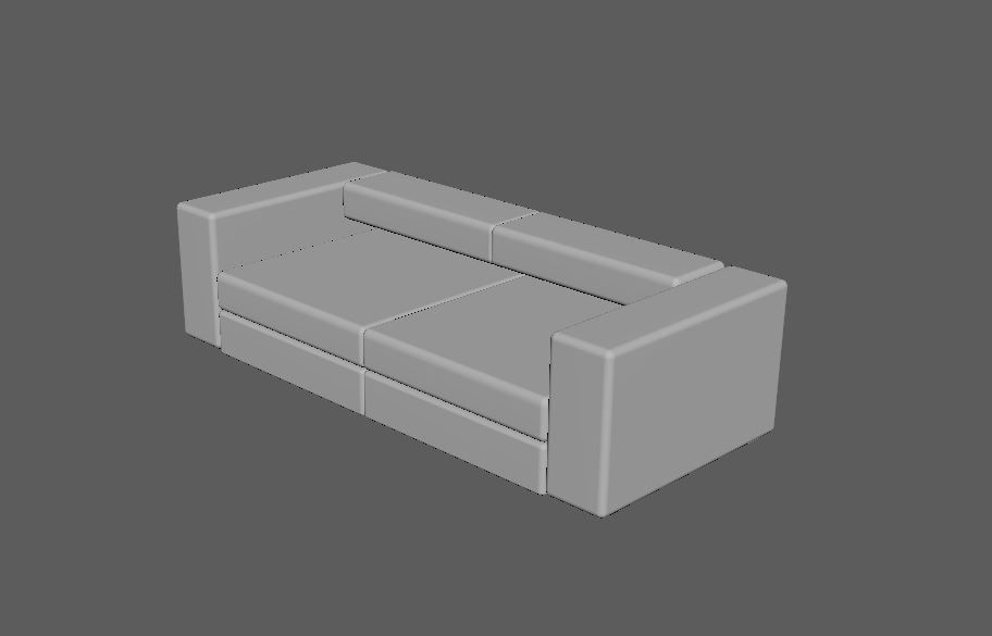 sofa lowpoly Free low-poly 3D model_2