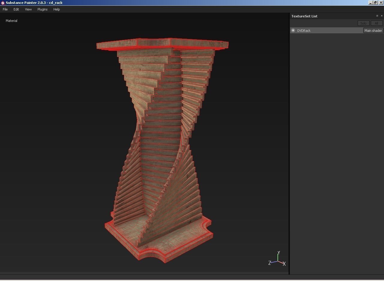 CD DVD Blu-ray disc rack 3D model_4