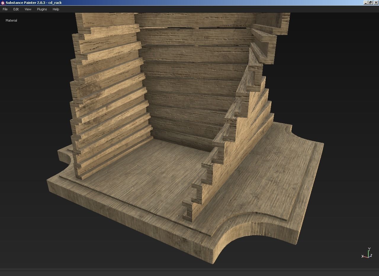 CD DVD Blu-ray disc rack 3D model_7