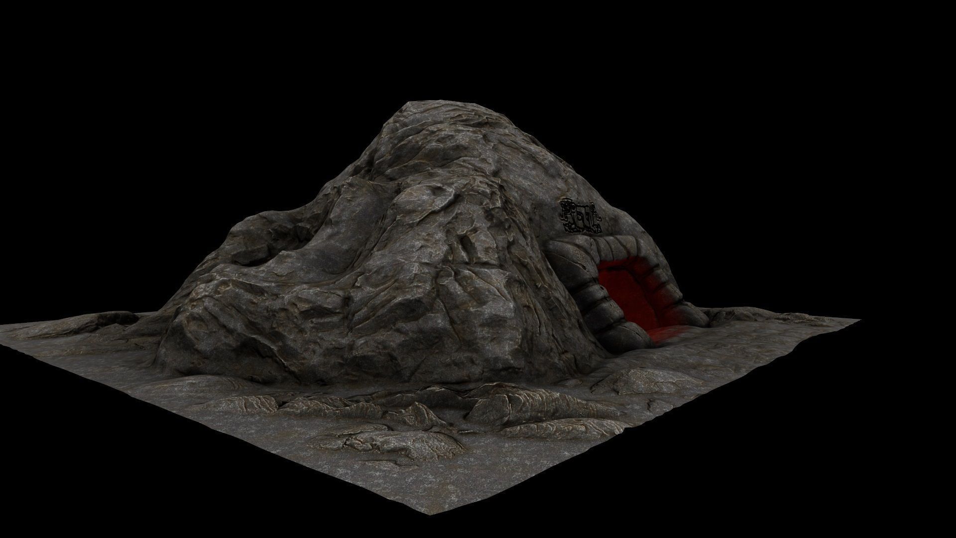 Cave Enterance 2 3D model_2