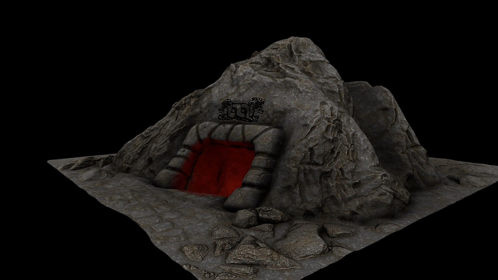 Cave Enterance 2 3D model_1