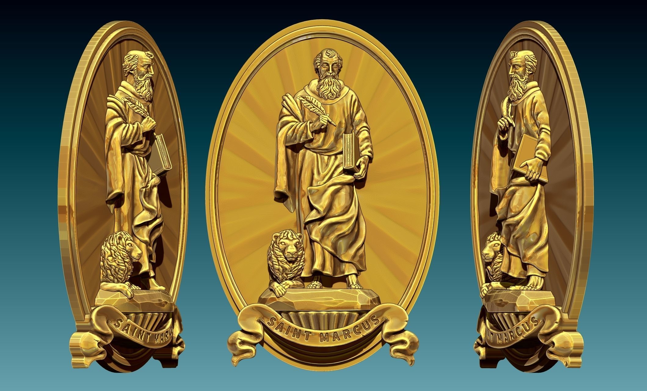 Mark-Marcus-Marcos-Evangelist - CNC 3D print model_3