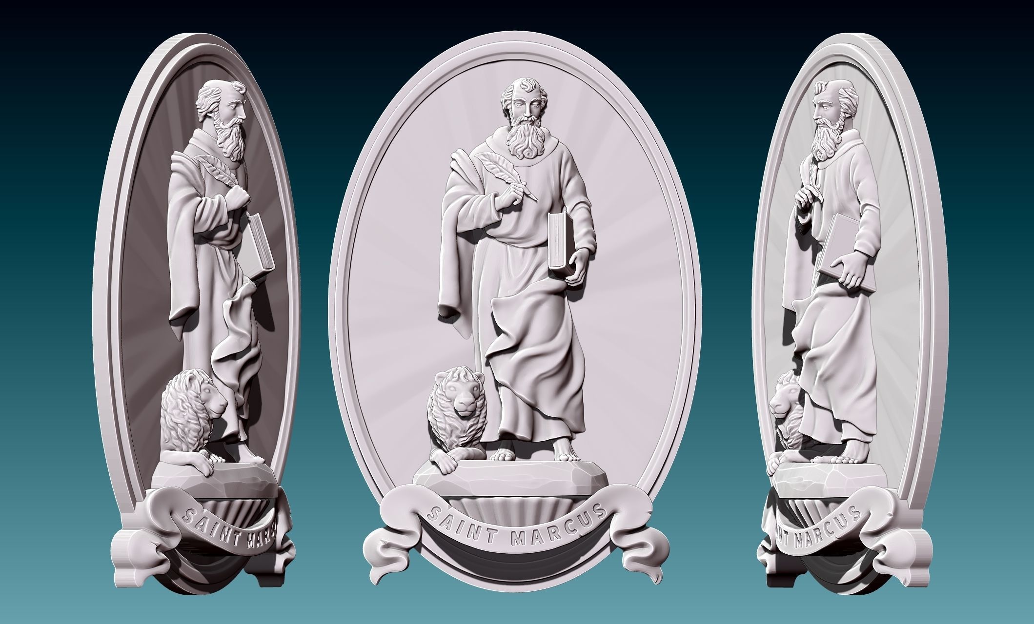 Mark-Marcus-Marcos-Evangelist - CNC 3D print model_8
