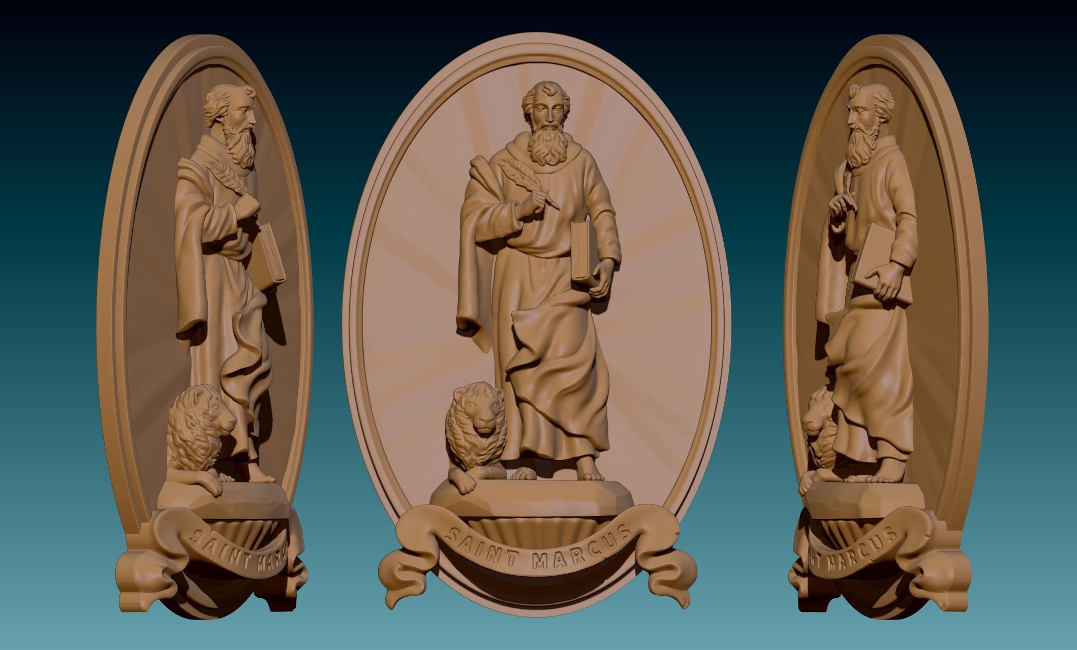 Mark-Marcus-Marcos-Evangelist - CNC 3D print model_13