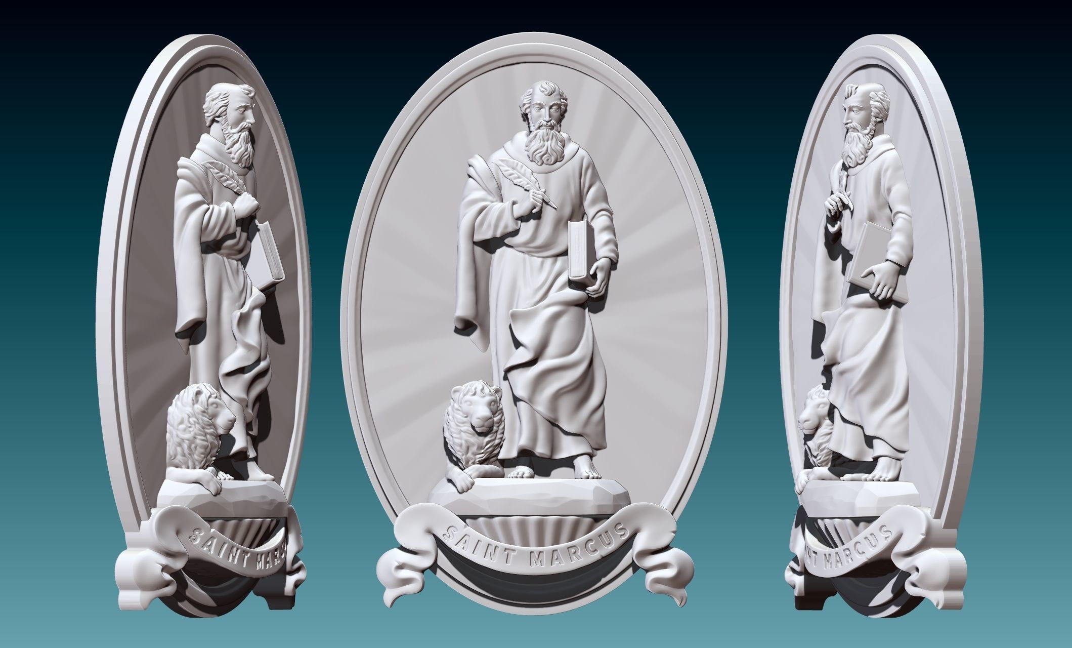 Mark-Marcus-Marcos-Evangelist - CNC 3D print model_4