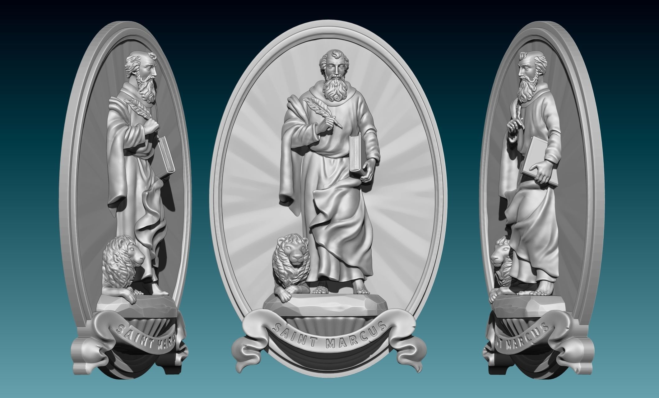 Mark-Marcus-Marcos-Evangelist - CNC 3D print model_2