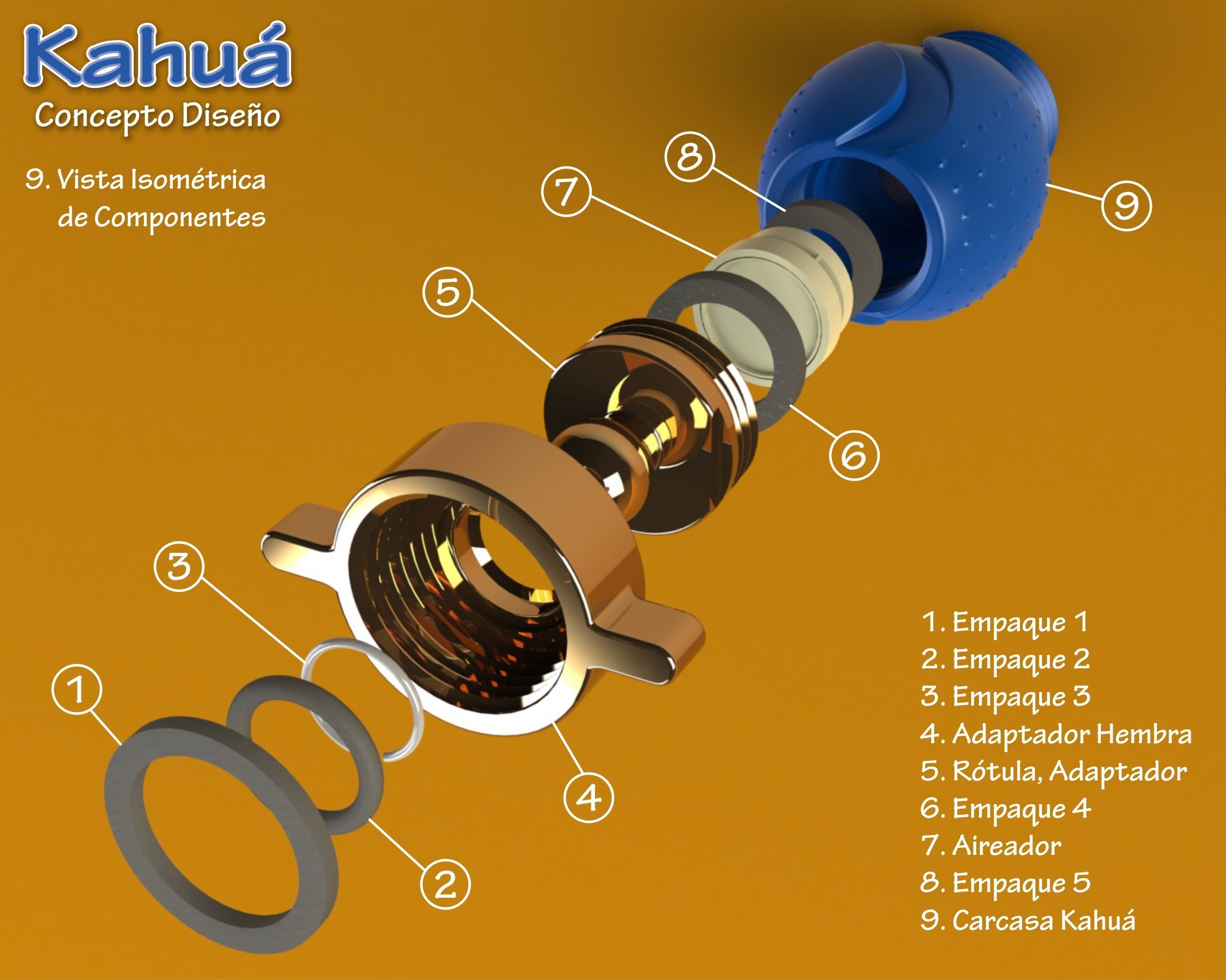 KAHUA  FAUCET ADAPTER 3D print model_8