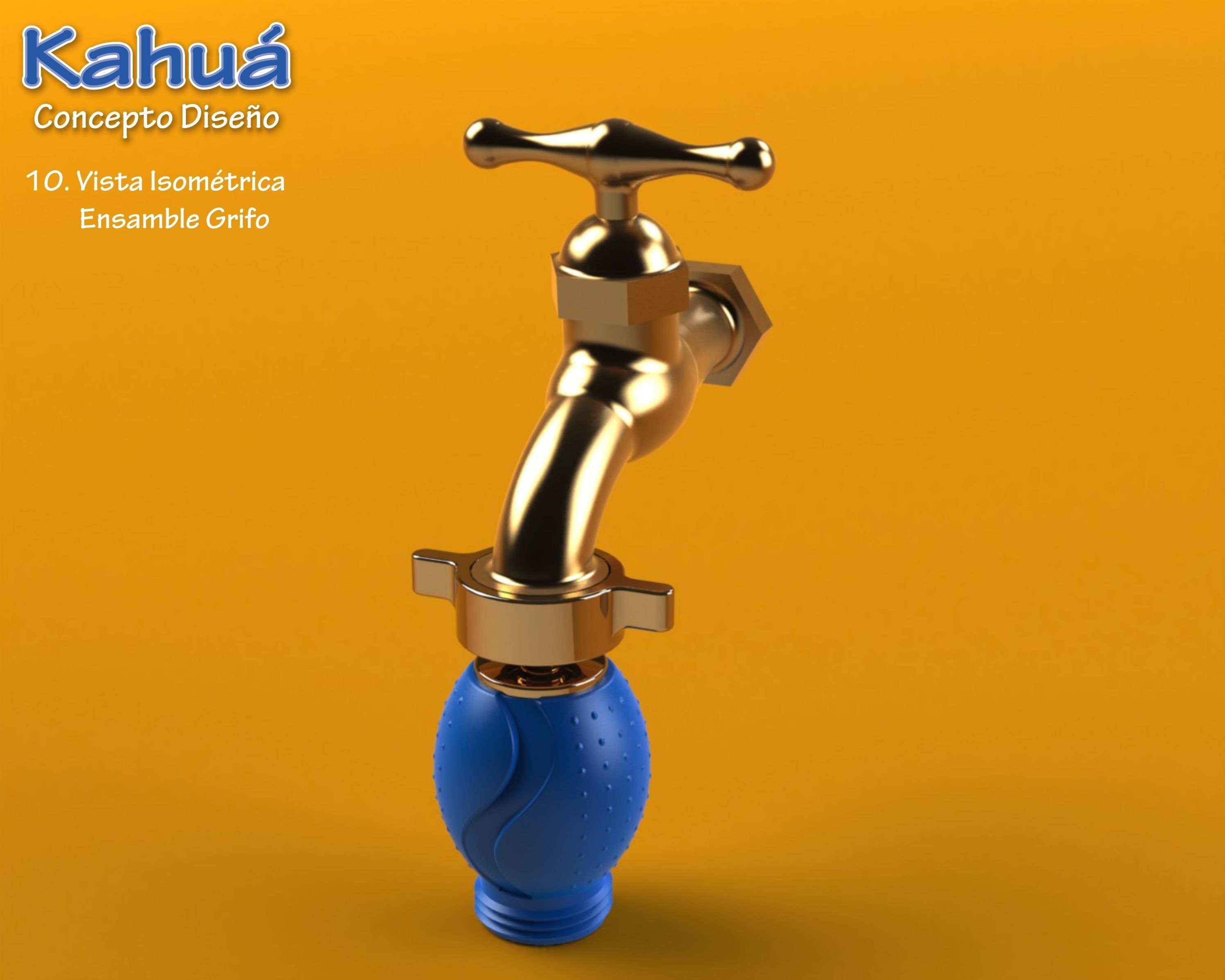KAHUA  FAUCET ADAPTER 3D print model_9