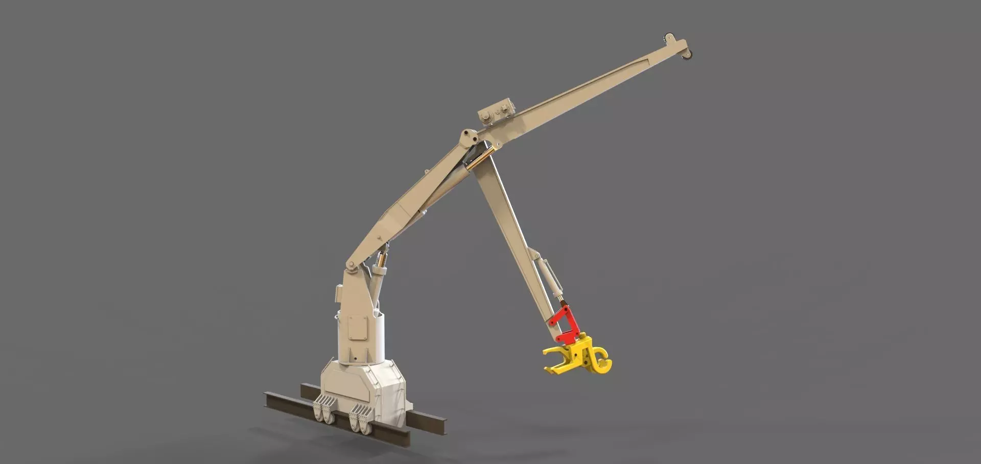 Anchor handling crane 3D print model
