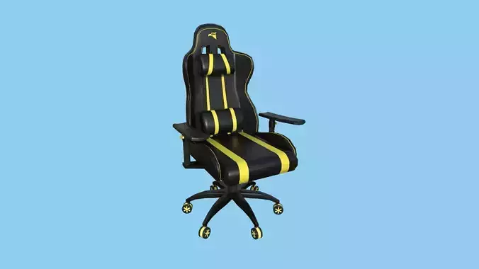 Gamer Chair 02 - Yellow Black - Furniture Interior Design