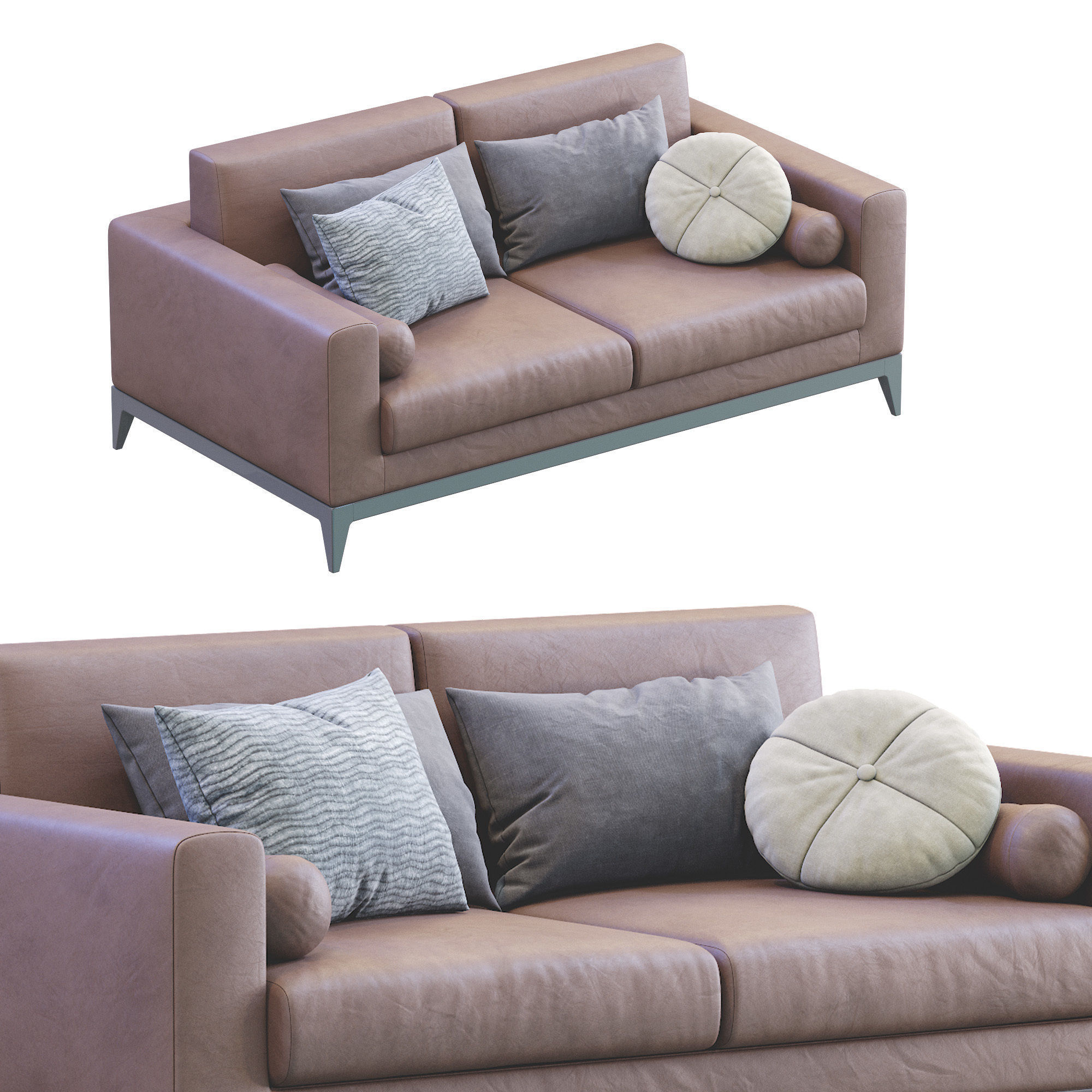 Sofa Copenhaga Leather 3D model_6