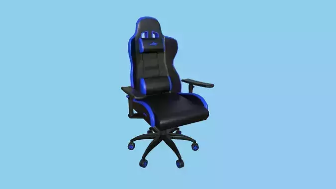 Gamer Chair 05 - Black Blue - Furniture Interior Design