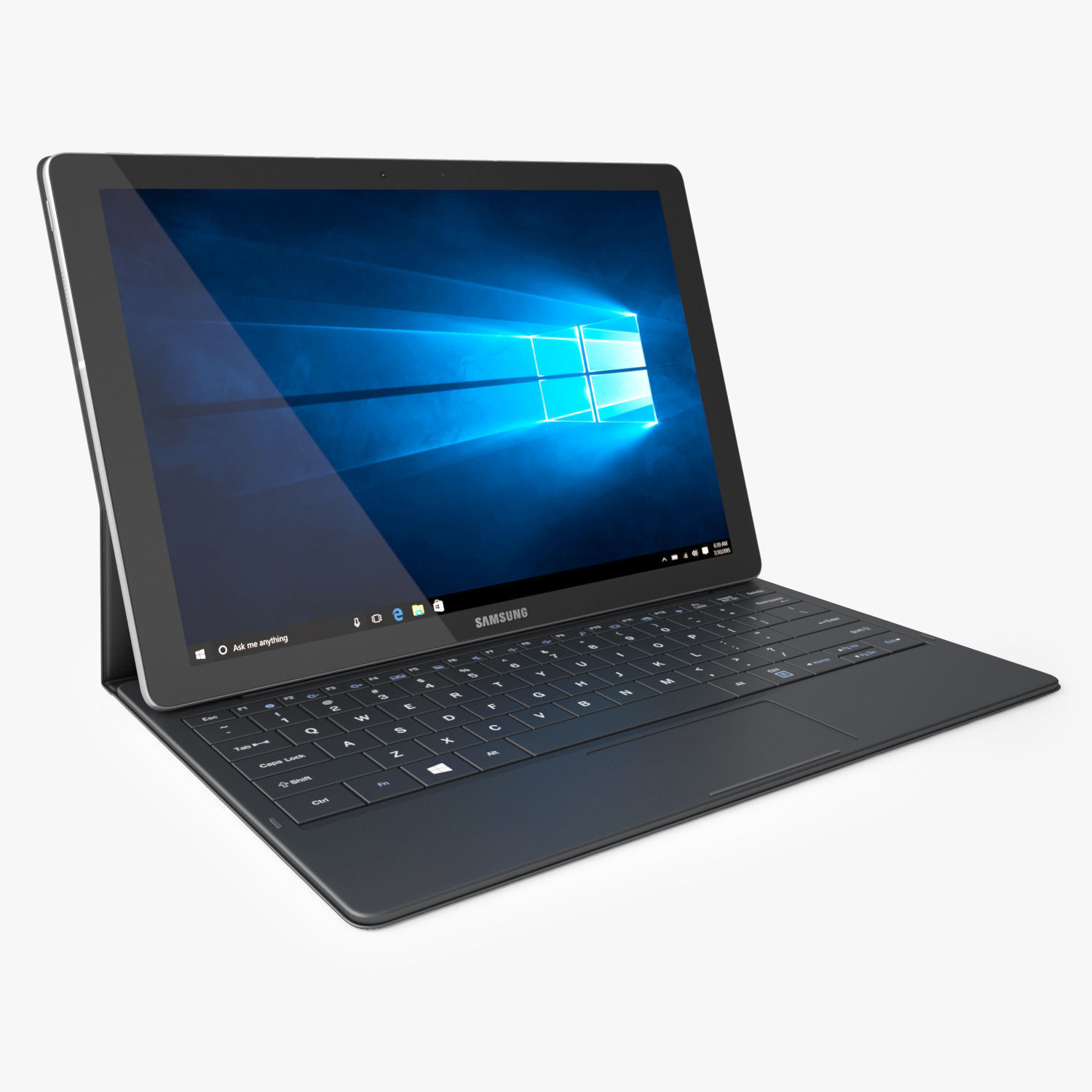 Samsung Galaxy TabPro S Black with Keyboard 3D model_2